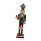 thumbnail image 2 of Cascanueces Decoración Navideña Estatua Muñeca De Madera Artesanía Coleccionable Adorno Abrigo Verde, 2 of 5