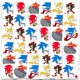 thumbnail image 2 of Tatuajes temporales de Sonic the Hedgehog, 72 unidades, para niños, 2 of 4