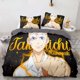 thumbnail image 1 of Fashion Tokyo Revengers Bedding Set Polyester Double Single Full Size Anime Bed Set Adults Teens Bedroom Luxury Duvet Cover Set Bed Sheets, 1 of 5