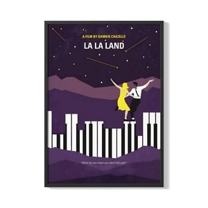 Creango - Cuadro Poster Enmarcado La La Land Decorativo