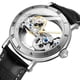 thumbnail image 2 of Reloj automático esqueleto FORSINING con correa de cuero negra, 2 of 6