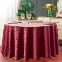 Xusx111 - Inicio Modas Mantel Impermeable, Resistente A Las Manchas Y Arrugas, 70 ""/1.8M Redondo, Borgoña