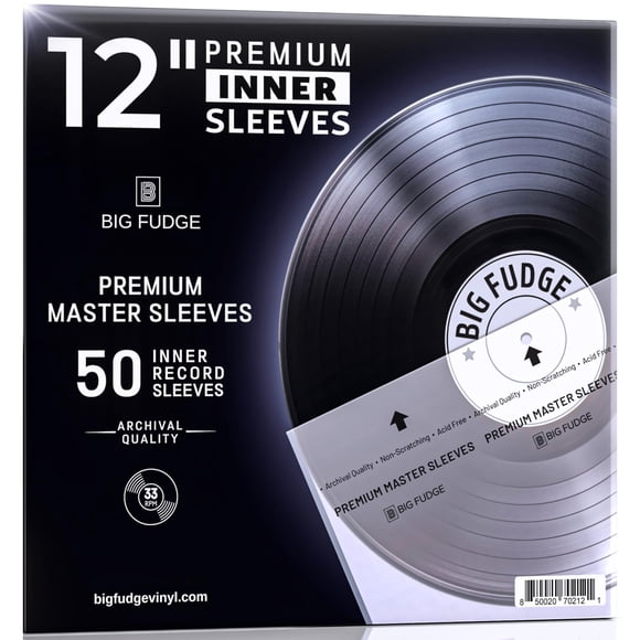 Fundas interiores para discos de vinilo Big Fudge 50 veces Premium Clear