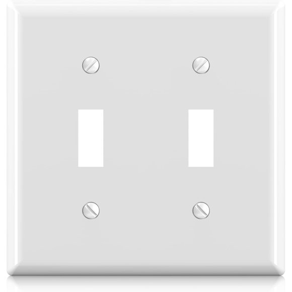 ELEGRP Placa de pared para interruptores de palanca, 2 módulos, tamaño estándar