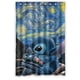 thumbnail image 1 of Cortina de ducha de Lilo y Stitch con dibujos animados para baño, juego de cortinas con ganchos, tamaño 48 x 72 pulgadas, 1 of 3