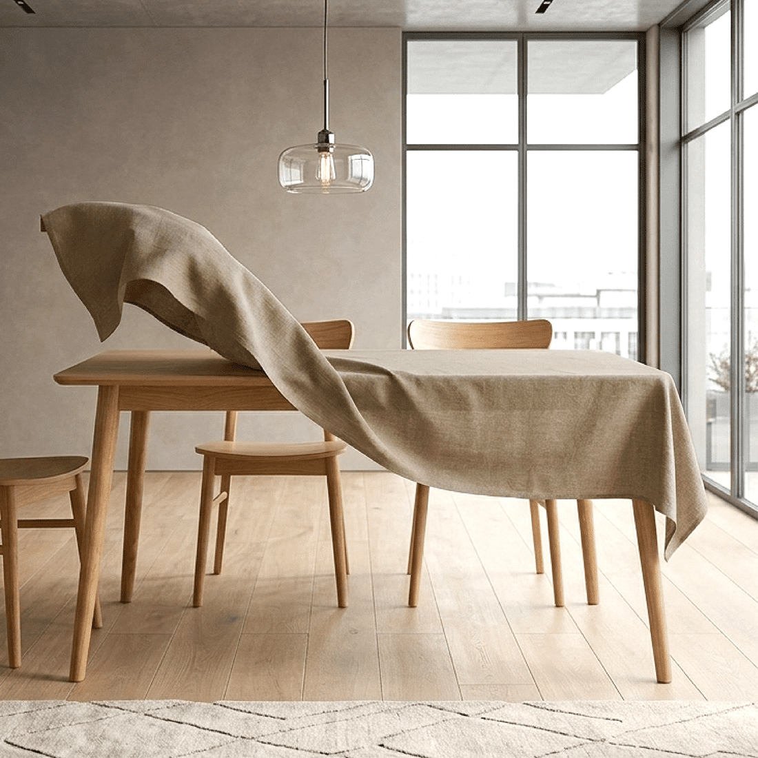 Aura Zeus - Mantel Rectangular Lino Antimanchas 220 X 140 Cm Mesa Beige Az