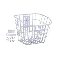 Ioensy - Cesta De Carga Para Bicicleta, Portador De Mascotas, Bolsa De Compras De Metal, Cestas Delanteras Para Bicicleta, Color Blanco