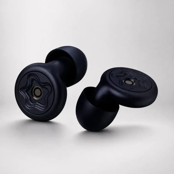 Tapones Auditivos Negro Reducción de Ruido con Estuche 4 Tallas S M L XL para Trabajo Viajes Natación Conciertos y Descanso