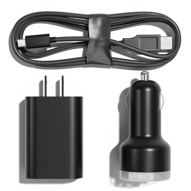 Airmoto Power Kit, cargador de coche y cargador doméstico, inflador de neumáticos, compresor de aire portátil, carga rápida con cable Lightning de 3 pies