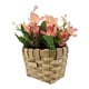 thumbnail image 4 of Planta Artificial Macetero Estilo Mimbre Flores Rosados rosa claro, 4 of 7