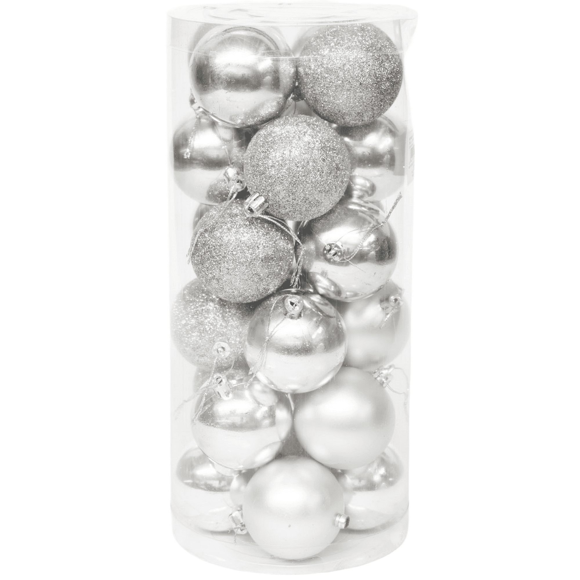 Wakeshome - 24 Esferas Navideña 8cm Bambalinas Adornos Arbolito Navidad