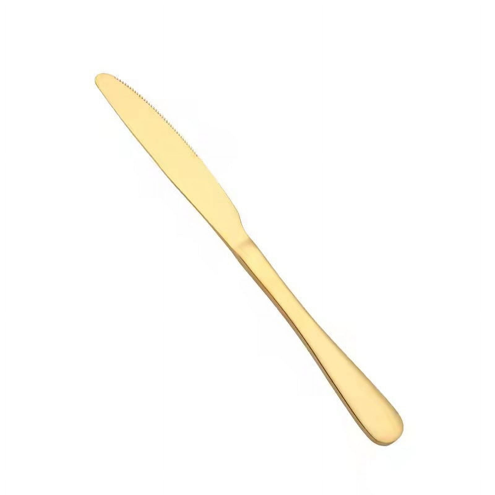 Xmhytop 4 Piezas Cubiertos De, Utensilios De Cocina Y Cubiertos Cotidianos,cuchillo De Mesa,oro