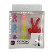 Homewell - Set 6 Marcadores De Copas Y 1 Corcho Silicona