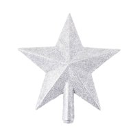 Magideal - Estrella De Árbol De Navidad Ornamento Colgante Para Árbol Festivo Decoración De Punta De Árbol Accesorio Decorativo Fabricado Con Pp Sólido Adecuada Plata