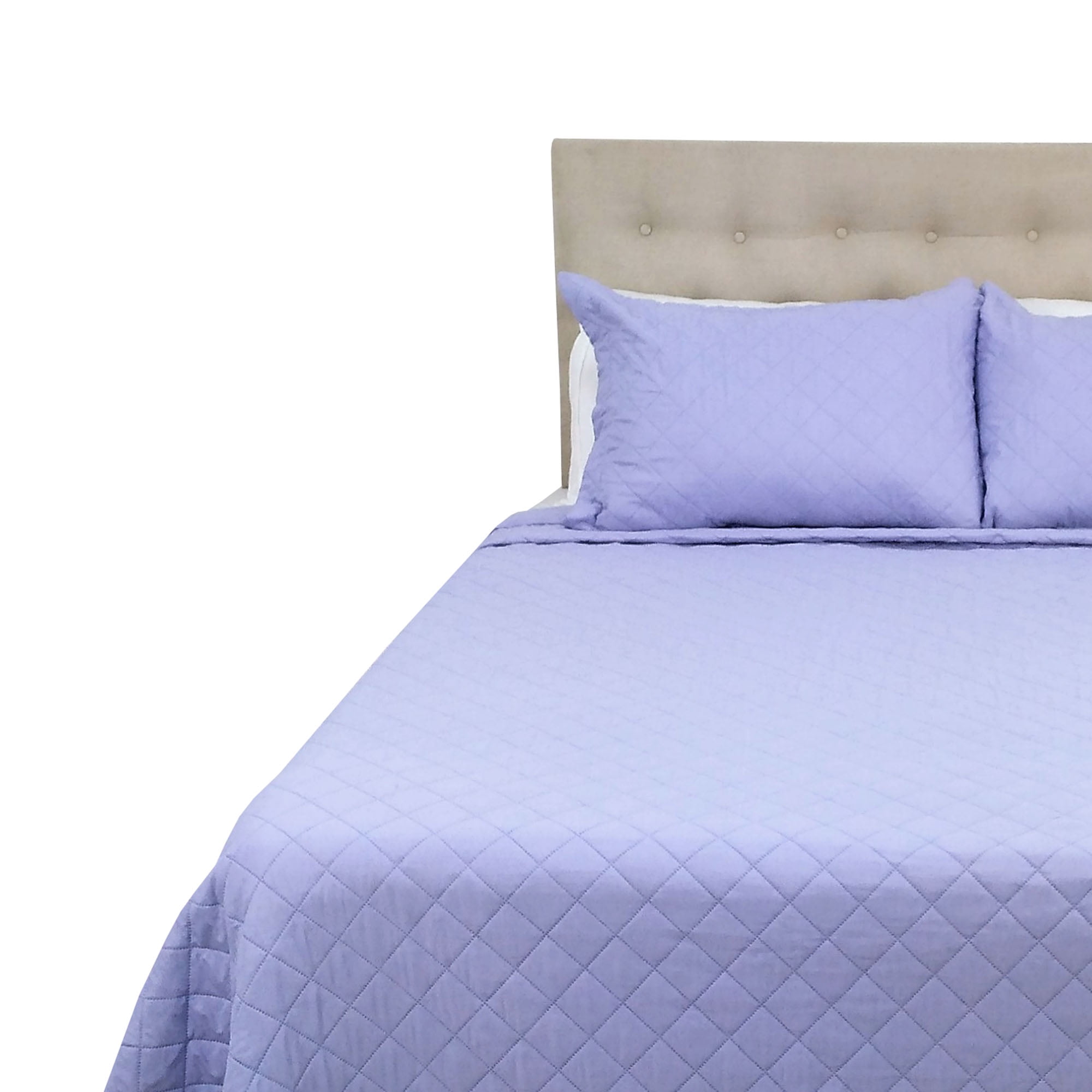 Chantilly - Cubrecama Microfibra Ultrasonic Liso 2 Plazas Lila