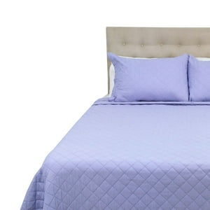 Chantilly - Cubrecama Microfibra Ultrasonic Liso King Lila