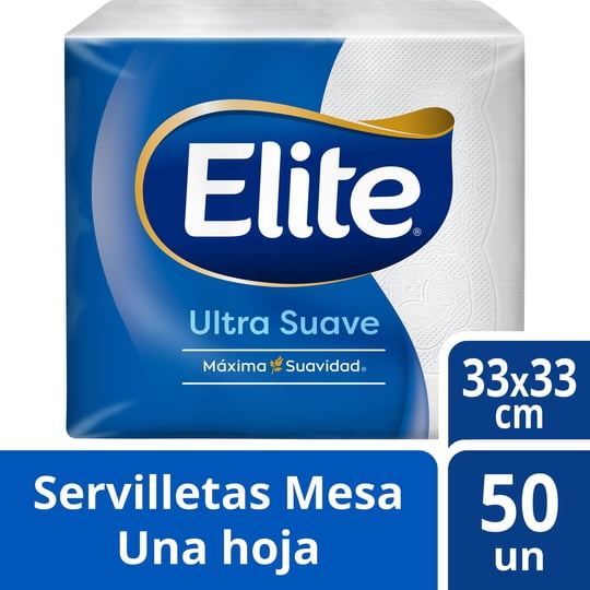 Servilletas Mesa 33x33 Cm 50 Un Elite