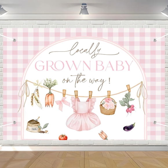 Banner de fondo para cumpleaños de Baby Shower cultivado localmente por WNPCCNP