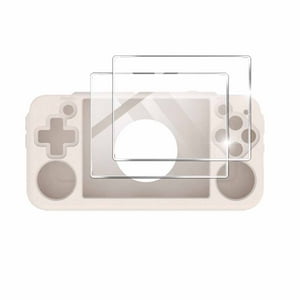 Genérico - 2-In-1Cubierta Protectora De Silicona Antiarañazos Y Protector De Pantalla Para El Accesorio Anbernic Rg35Xx H-Marfil