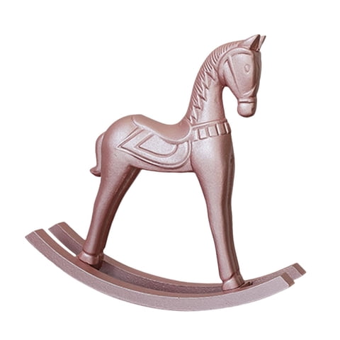 Bothyi - Estatua De Caballo Mecedora, Centro De Mesa, Figura De Caballo Mecedora Para Escritorio De Oficina, Color Rosa
