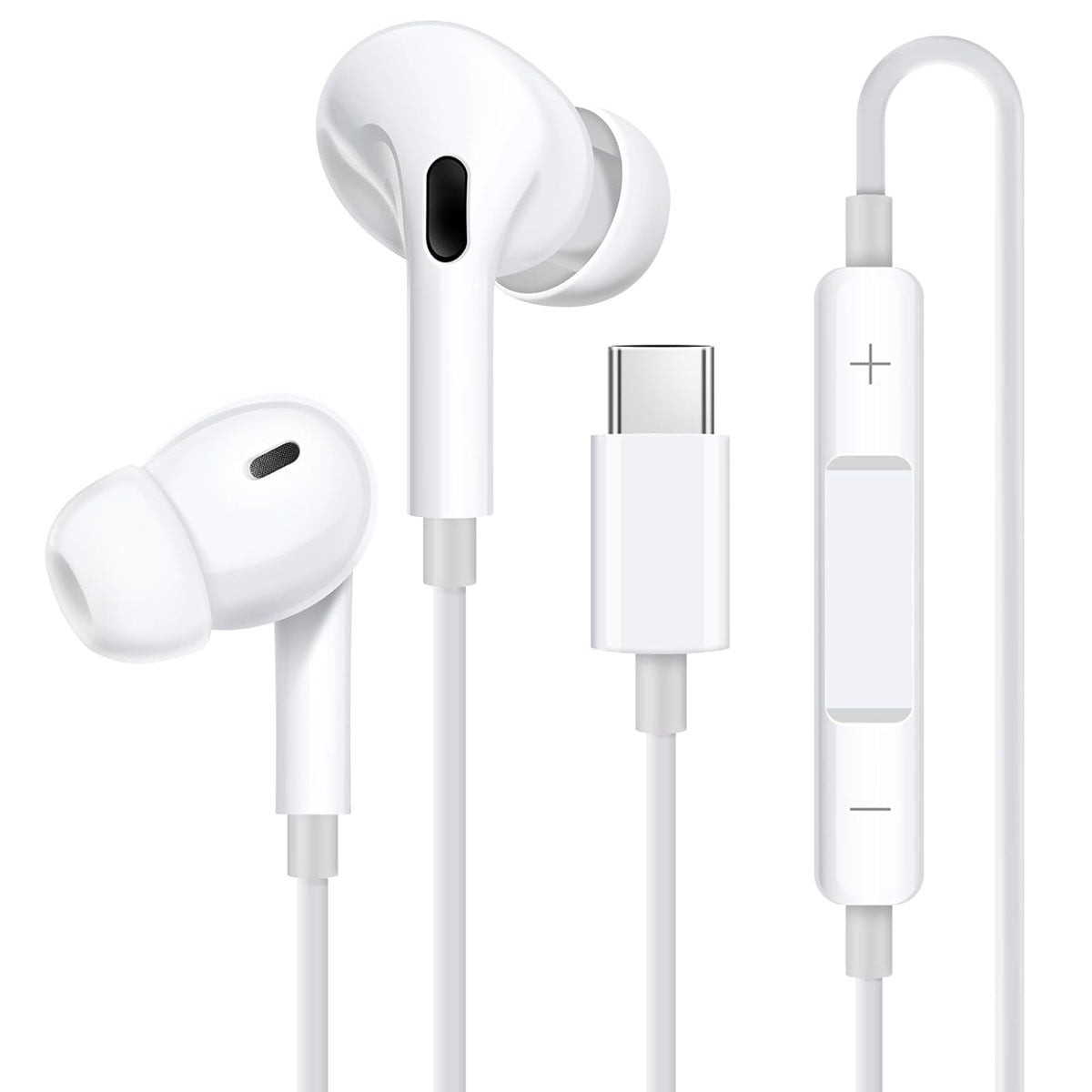 Microlab - Audifono Con Cable Usb-c Manos Libre Control Volumen Blanco