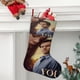 thumbnail image 2 of You Serie Tema: Calcetines de Navidad, fino lino blanco para colgar en escaleras y chimenea, decoración navideña para el hogar, regalo de Navidad. 45cm × 32cm, 2 of 5