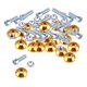 thumbnail image 4 of kit de tornillos de guardabarros de parachoques de marco de matrícula para automóviles dorado, 4 of 5