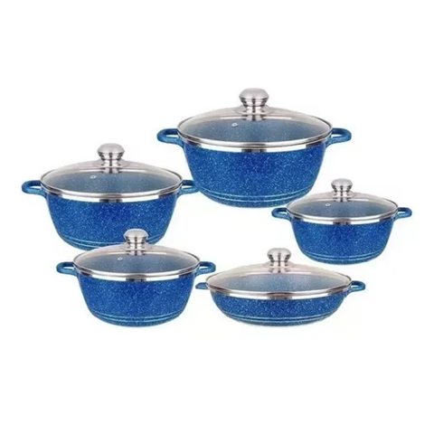 Genérico - Set De Ollas Antiadherente, Batería De Ollas Adkar, 10 Piezas