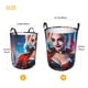 thumbnail image 5 of Harley Quinn Cesta de lavandería de gran capacidad redonda con asa, bolsa para ropa sucia plegable, almacenamiento para dormitorio, baño y lavadero 44x35 cm, 5 of 6