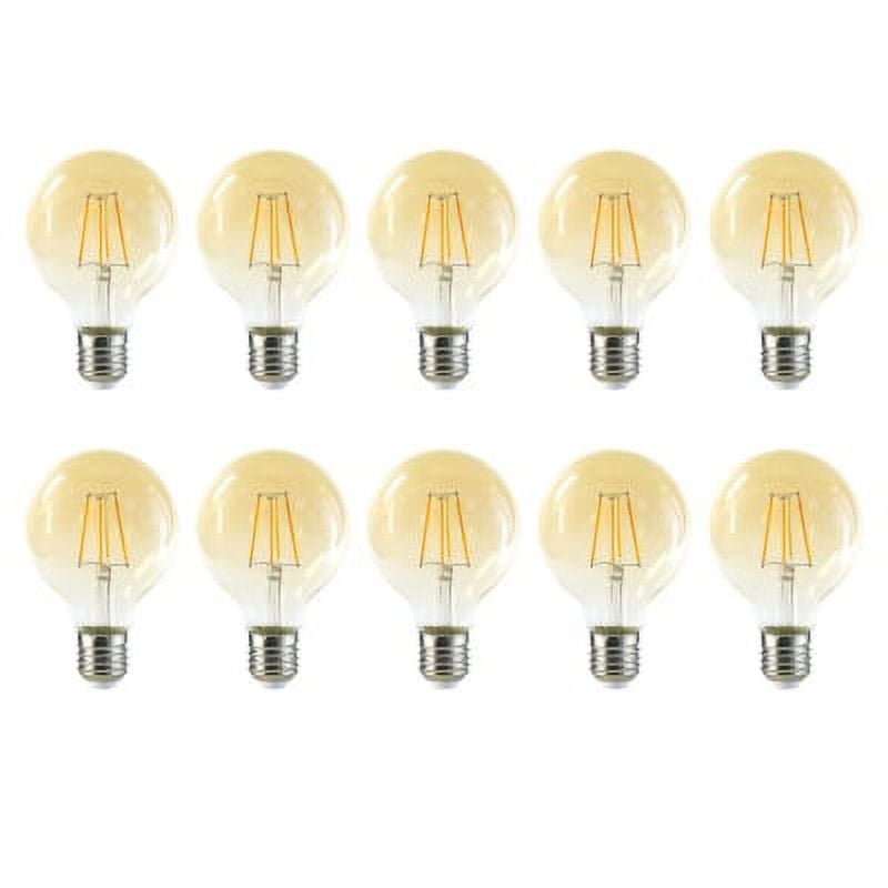 Hb Led - Pack 10 Ampolleta Globo Led E-27 Filamento 6w G80 Sec