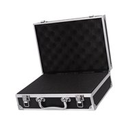 Magideal - Caja De Herramientas Maletín Instrumento Estuche De Herramientas Caja De Almacenamiento De Archivos Equipo De Seguridad Portátil Impermeable , Hebilla Pequeña Negra