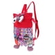 thumbnail image 5 of Bolso lindo de la mochila del remiendo hecha a mano del bolso del remiendo del algodón del búho rojo, 5 of 5