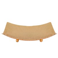 Vgo - Bandeja Metálica Dorada 25X25X5 Cm