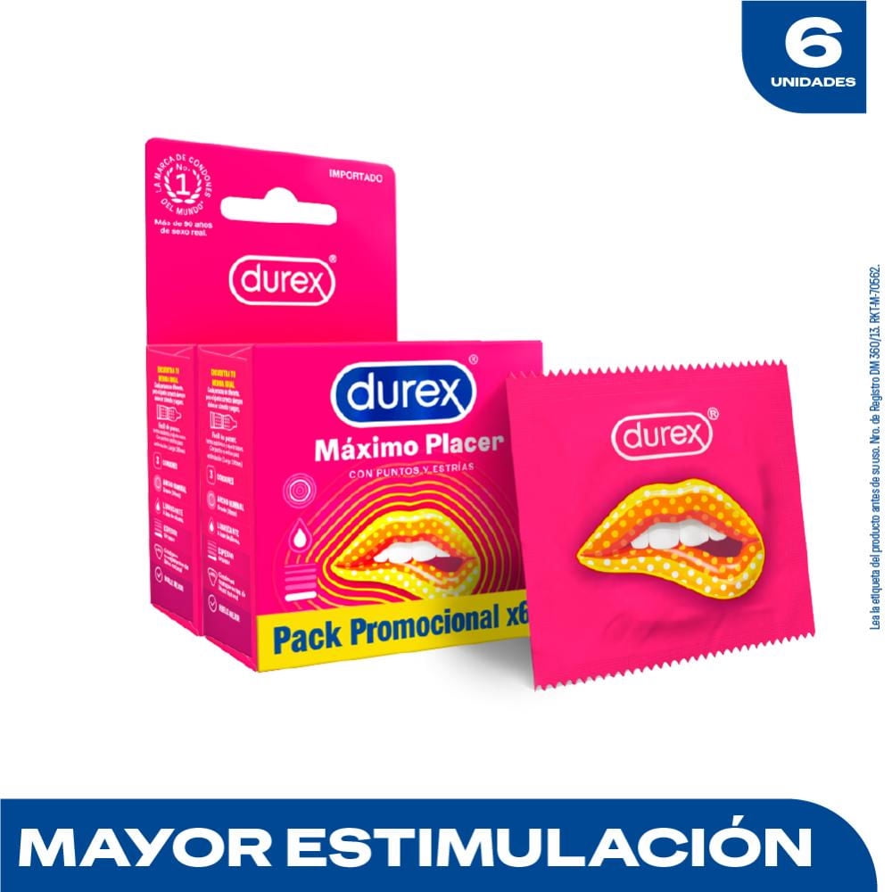 Preservativos Máximo Placer X6 6 Un DUREX