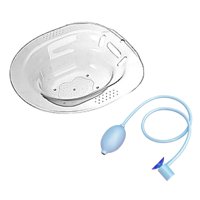 Ioensy - Bañera De Asiento Para Asiento De Inodoro Con Manguera De Descarga Para Limpieza Femenina Gris