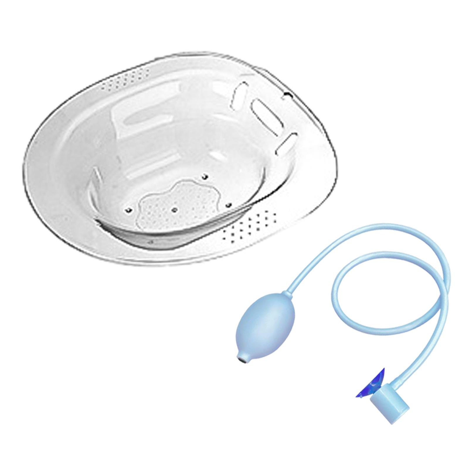 Ioensy - Bañera De Asiento Para Asiento De Inodoro Con Manguera De Descarga Para Limpieza Femenina Gris