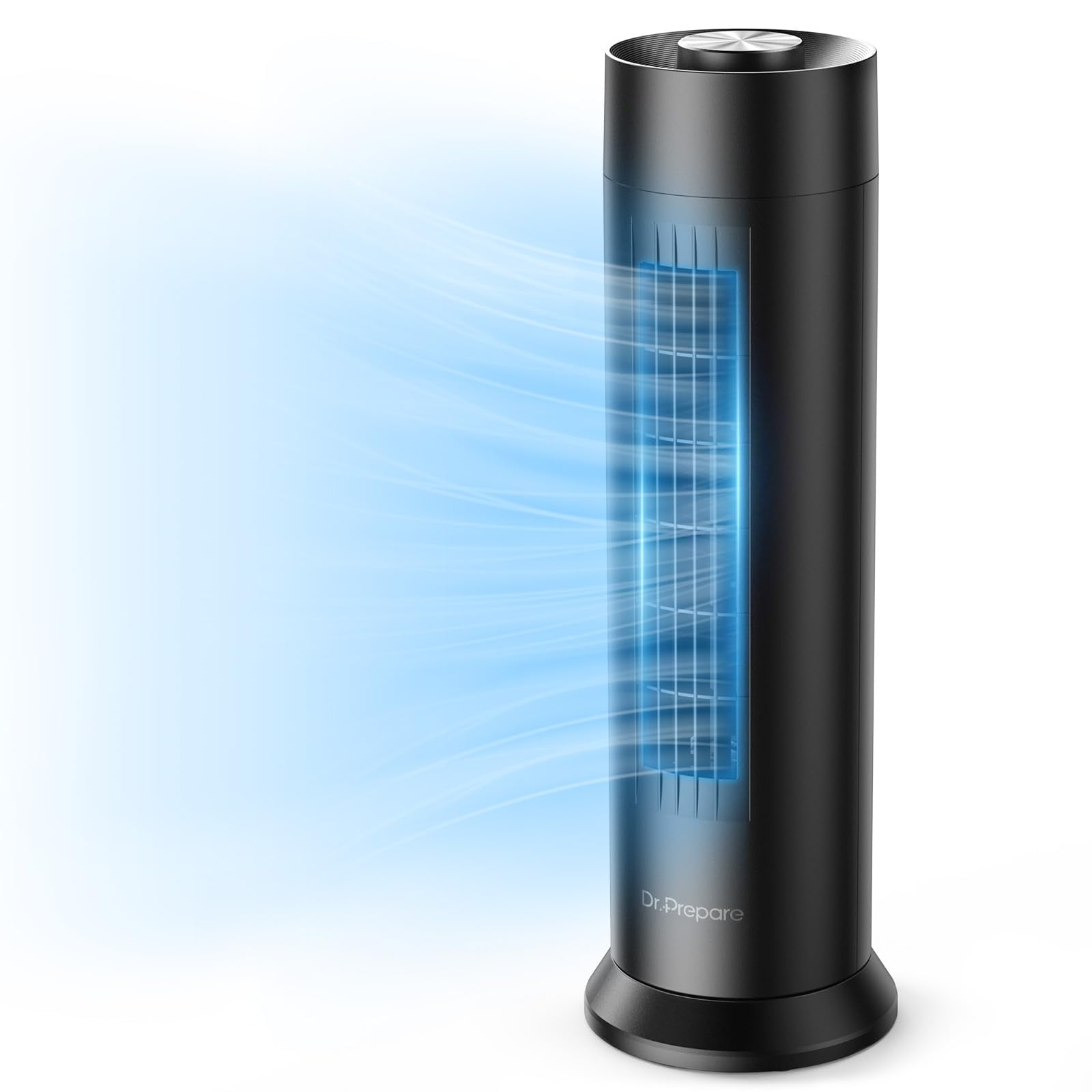 Ventilador Tipo Torre Dr.prepare, 28 Db, Silencioso, 3 Velocidades, Oscilación De 80°, 40 Cm