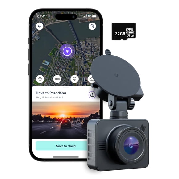 Dash Cam Beam Gps Con Tjeta Sd De 32 Gb Y Almacenamiento Ilimitado En La Nube