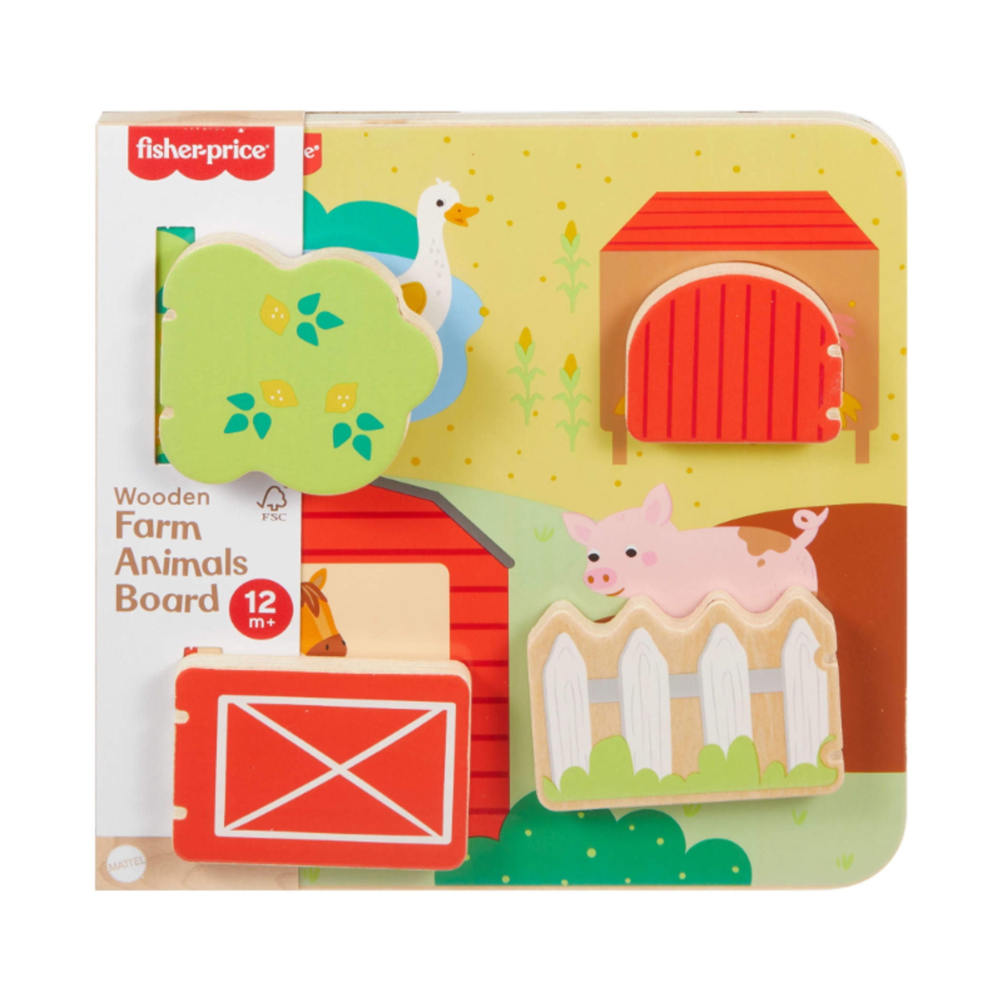 Figura Preescolar Fisher-Price Tablero Animalitos de Madera