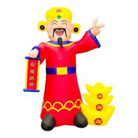 Magideal - Juguete Inflable De Año Nuevo Chino De 2,4 M Para Decoración De Exteriores, Césped Decorativo, Adaptador De Enchufe Estadounidense Para Ceremonias En