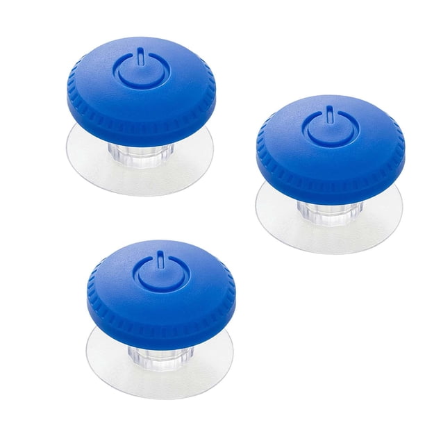 Botón de tanque de inodoro de 3 piezas, pulsador de inodoro, creativo, para cuarto de lavado, hogar, funcional, fácil instalación, botón de presión de Azul