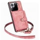 thumbnail image 4 of Funda Tipo Cartera con Correa Cruzada para Xiaomi 15 Pro Protección Contra Golpes Rosa, 4 of 5