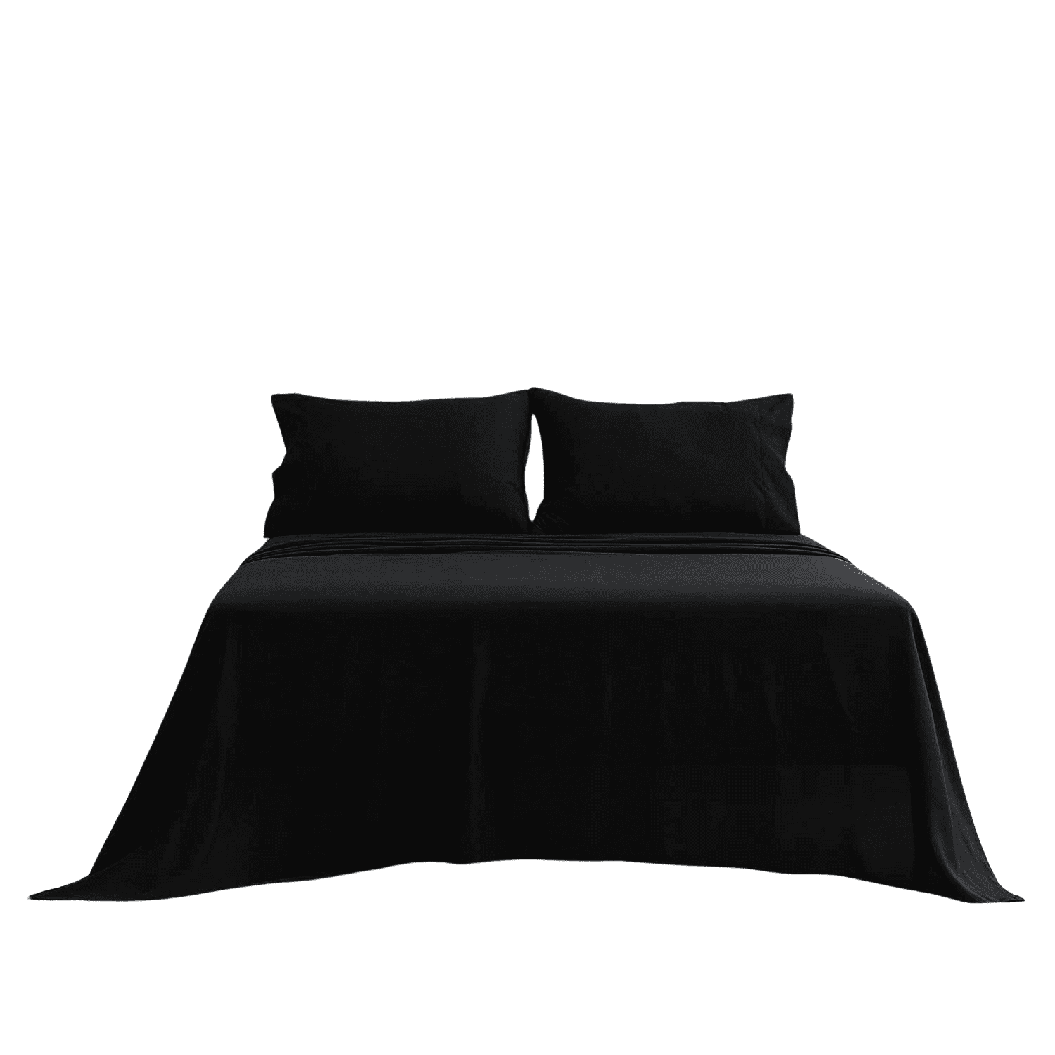 Importclick - Juego Sábanas Poliéster Polar + 2 Fundas 2 Pl Negro
