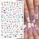 thumbnail image 2 of 8 sheets Holographic Butterfly Nail Art Stickers - Blue and Purple Butterflies, Spring Theme Flowers, 3D Self-Adhesive Nail Decoration for Women and Girls, 2 of 3