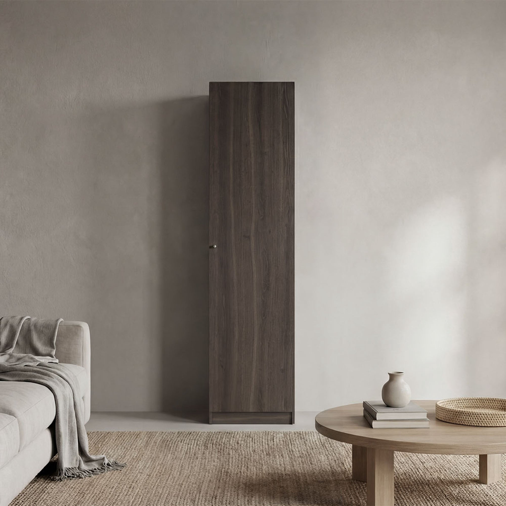 Tuhome - Estante 1 Puerta Home-e5 Milan Y Blanco 180,6x45,0x31,4 Cm