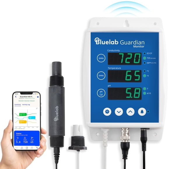 Medidor de Humedad Bluelab Guardian Inline Wi-Fi pH TDS