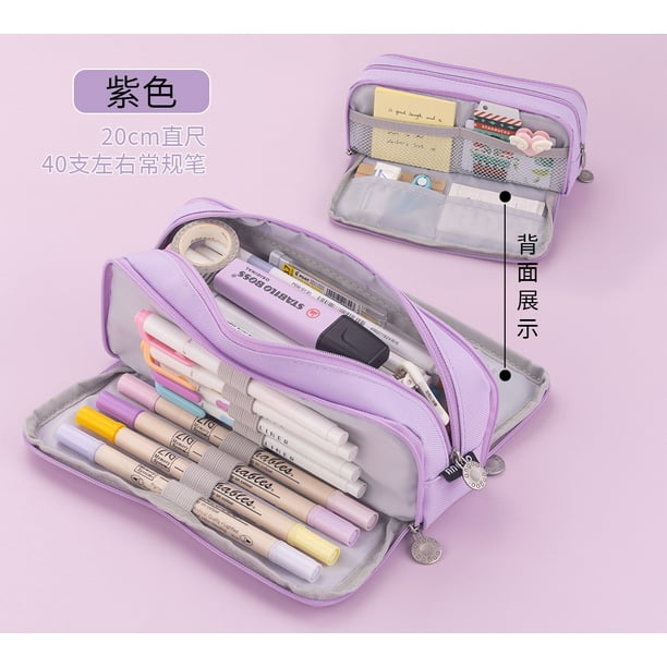 Large Capacity Pencil Bag Aesthetic School Cases Stationery Holder Kids Pen Bag Big Stationery Box School Students Supplies