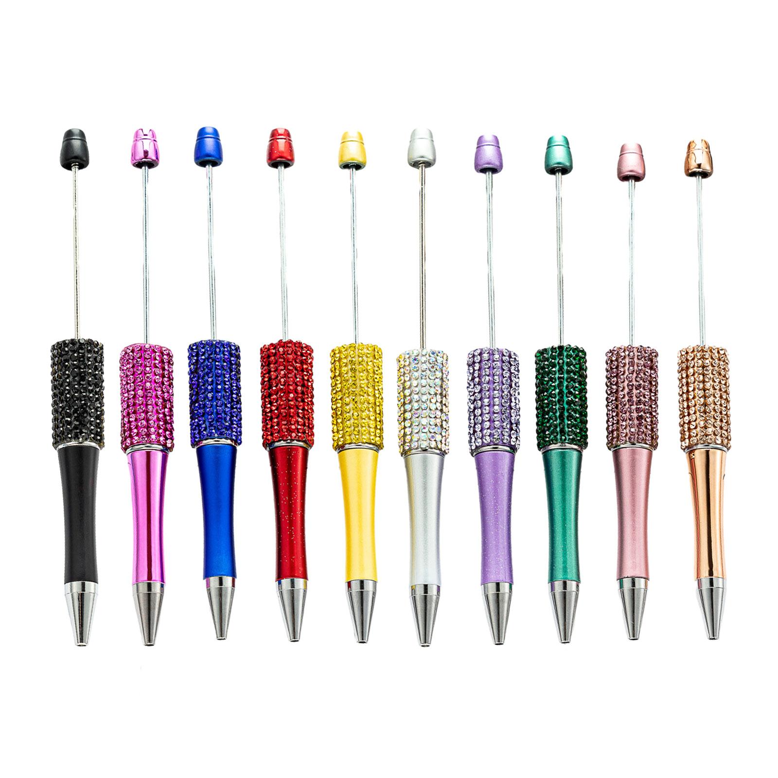 Magideal - 1 Piezas Bolígrafo Con Cuentas, Bolígrafo Con Cuentas, Bolígrafos Con Cuentas De Colores Surtidos, Bolígrafos De Bricolaje, Papelería, Bolígrafos Con