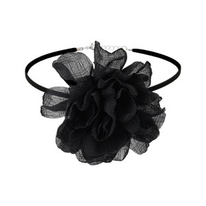 Ioensy - Collar De Flores Gargantilla Collar De Flores Para Banquetes Halloween Boda Negro