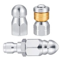 Ioensy - Boquilla De Chorro De Alcantarillado, 3 Uds., Kit De Puntas De Boquilla De Limpieza De Drenaje Para Lavadora A Presión